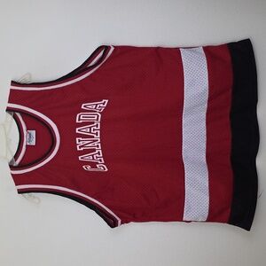 Canadian Sleeveless Jersey Mesh Red, Black & White XXL